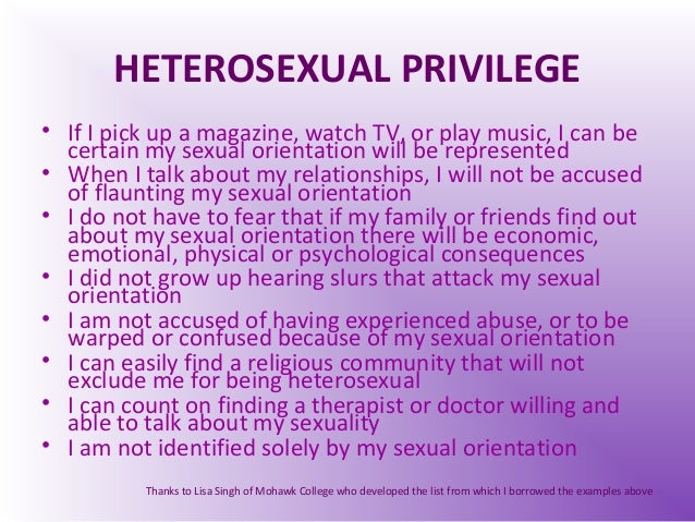 Hetrosexual privilege Hetrosexual privilege
